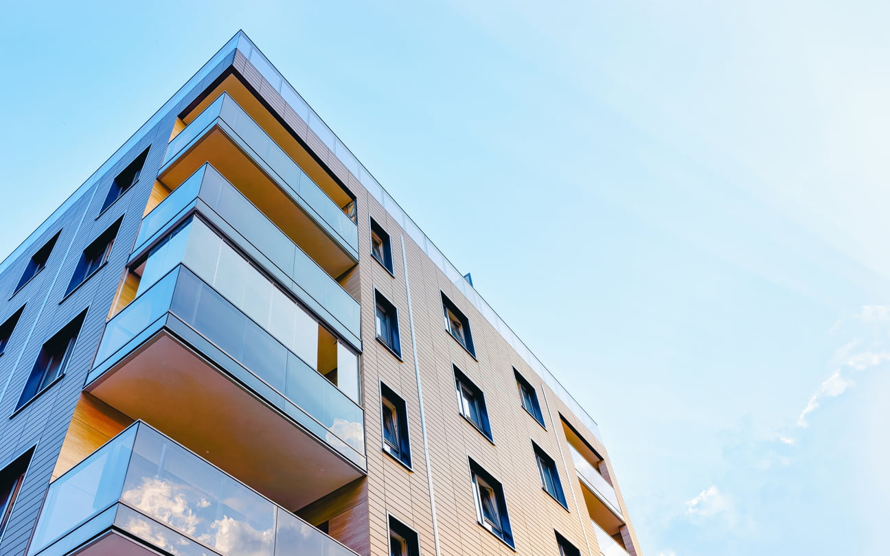 EU New modern apartment building exterior