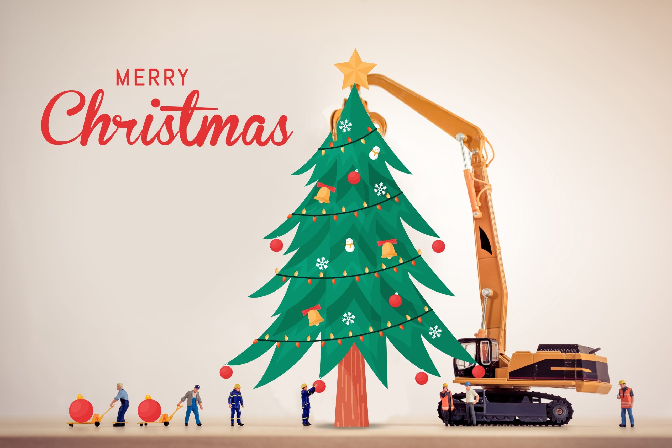 Construction,Of,Christmas,Tree,,Christmas,Holiday,Concept,For,Business,Construction